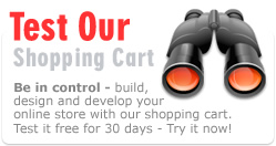 Test our shopping cart software, it's free for 30 days!