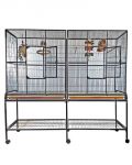 64 x 21 Double Flight Cage w/ Divider A&E Cage