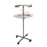 Black 24" Round Play Stand w/ Wood Steps