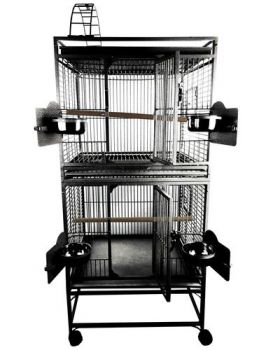 24 x 22  Black Double Stack With Play Top 