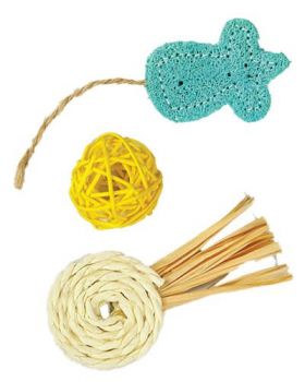 Loofah Mouse Ball & Lollipop - A&E Nibbles
