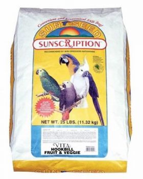 25lb Lg Hookbill Vita Fruit & Veggie-Sun Seed